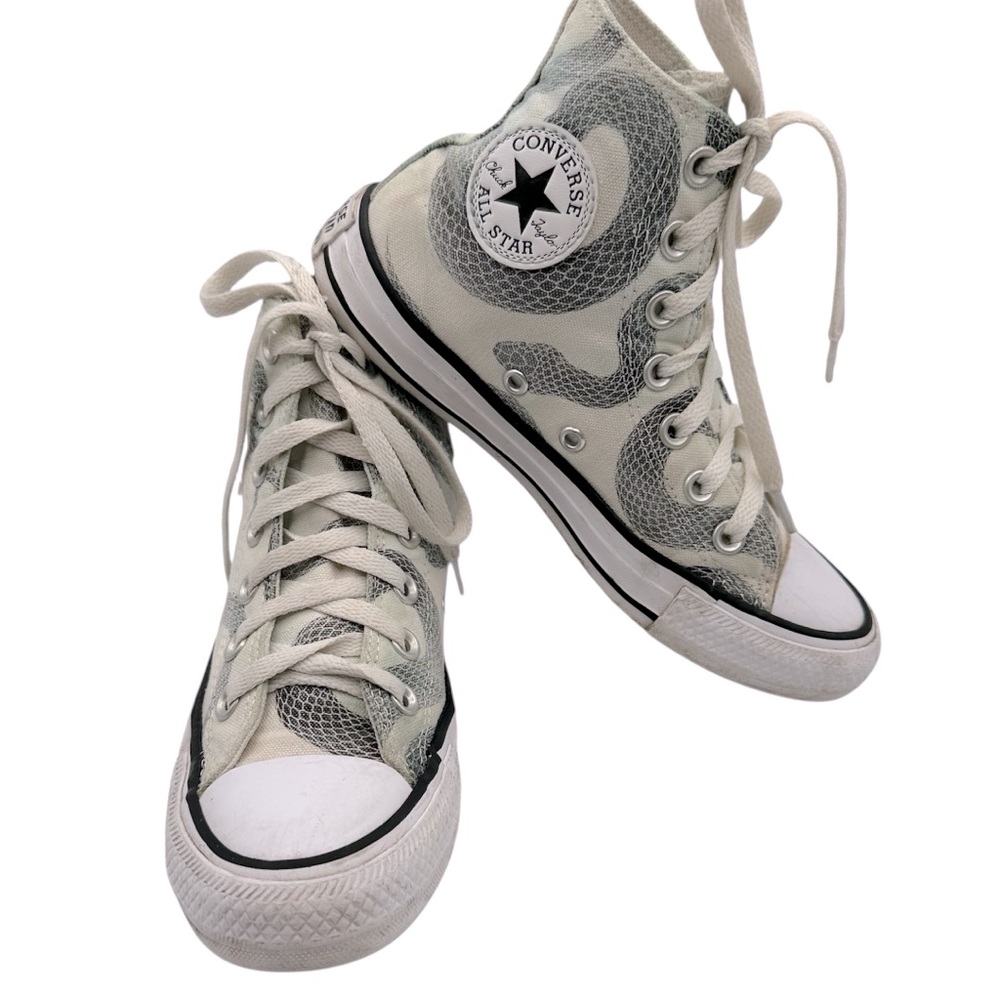 Converse All Star Custom High Tops Sneakers TS Reputation Snake Design Size 5